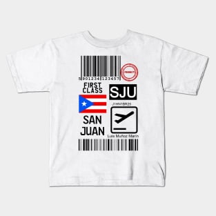 San Juan Puerto Rico travel ticket Kids T-Shirt